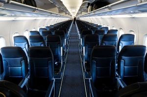 NEWARK, NJ - JANUARY 15: Seats on a Spirit Airlines at Newark Liberty International Airport (EWK) on January 15, 2026 in Newark, New Jersey. (Photo by Al Drago/Getty Images)