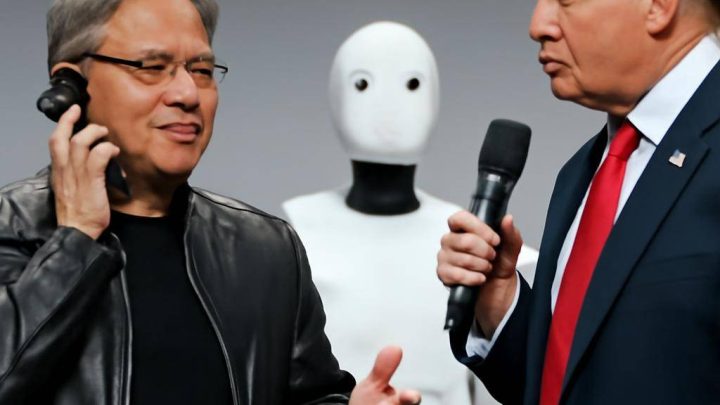 Jensen Huang, Trump’la sahnede robotları konuştu