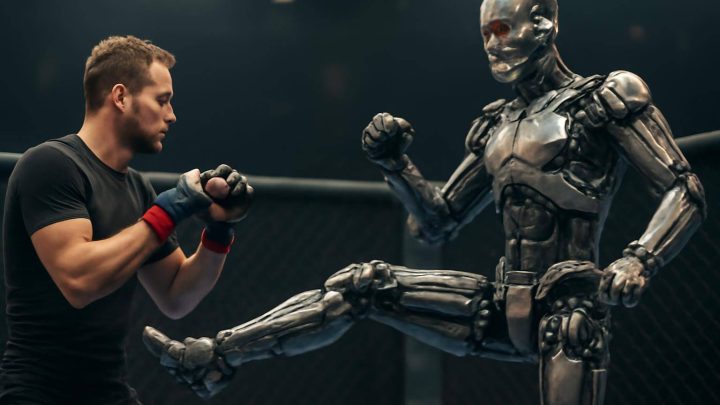 İnsan ve İnsansı Robot İlk Kez MMA Kafesinde Karşılaştı