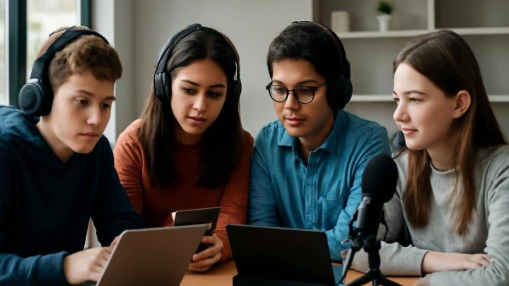 Ortaokul öğrencileri podcast yorumlarını sohbet odasına çevirdi