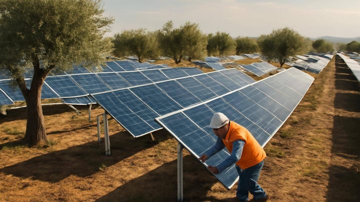 Zeytin ağaçlarının üzerine güneş panelleri kurulacak