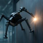 Dört Bacaklı Kaynakçı Robot Dikey Duvarlara Tırmanıyor