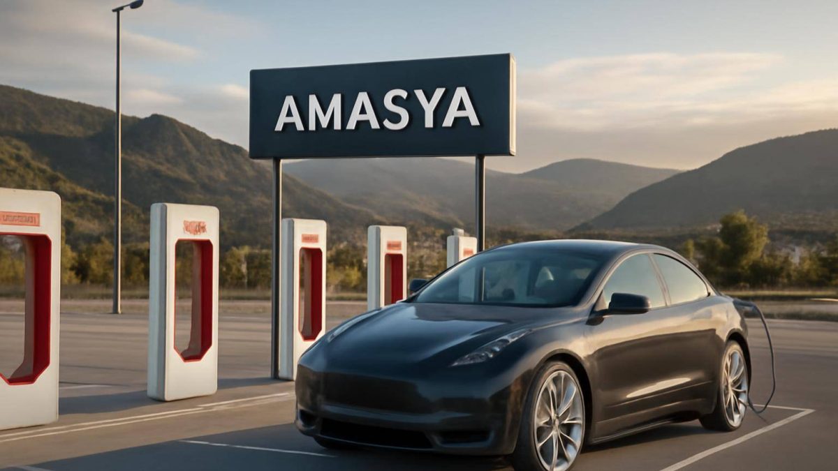 Tesla’nın Amasya Supercharger istasyonu hizmete açıldı
