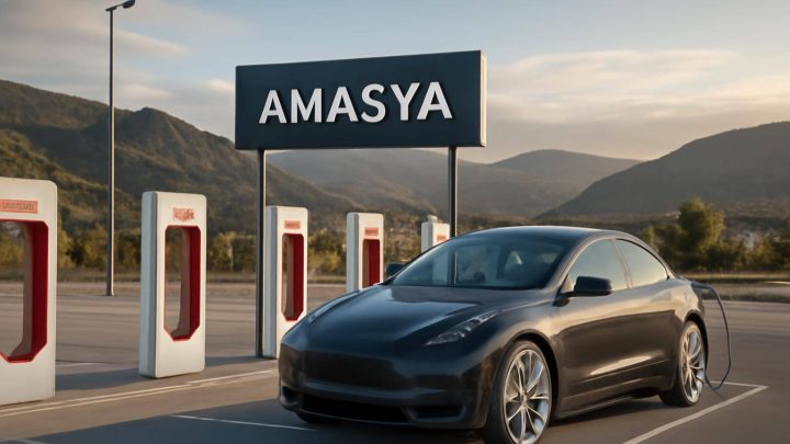 Tesla’nın Amasya Supercharger istasyonu hizmete açıldı
