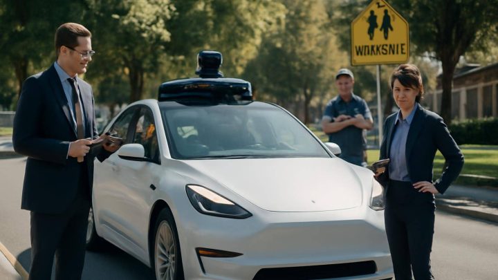 Tesla robotaksileri için okul bölgesi hız soruşturması